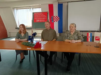 Uz Nekvapila, na konferenciji za medije bile su i Tihana Vincek Smešnjak i Vanja Posavac/Foto: Slavica Trgovac Martan