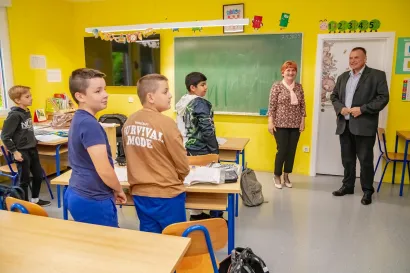 Gradonačelnik je porazgovarao s učenicima/Foto: Grad Čazma (Davor Kirin)