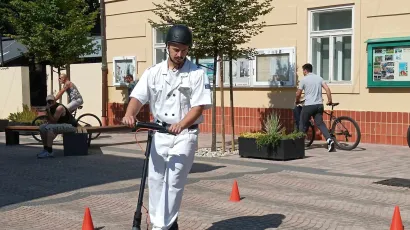 Demonstracija vještina na električnom romobilu/Foto: Slavica Trgovac Martan