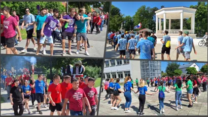 Bjelovarski maturanti slave zadnji dan nastave/ Foto: Deni Marčinković