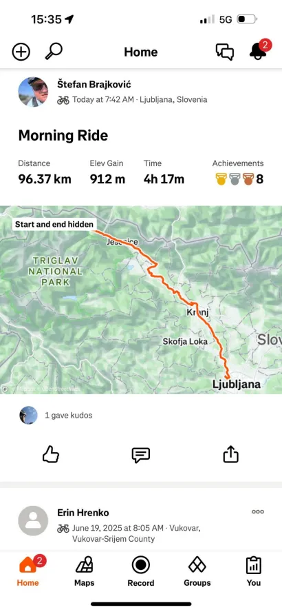 Još 96 kilometara ''riješeno''/Foto: Privatni album