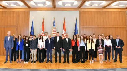 Kuglačice i kuglači na prijemu kod predsjednika Hrvatske/FOTO: Ured predsjednika Republike Hrvatske/Tomislav Bušljeta