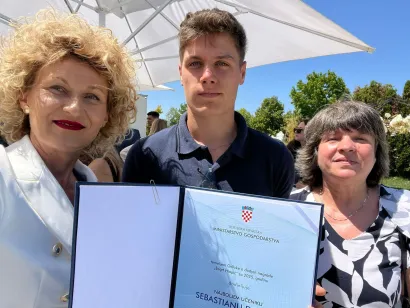 Nakon dodjele nagrade 'Šegrt Hlapić'/Foto: Privatni album