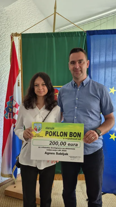 Agnes Sabljak briljirala je na likovnom natječaju/Foto: Općina Veliko Trojstvo