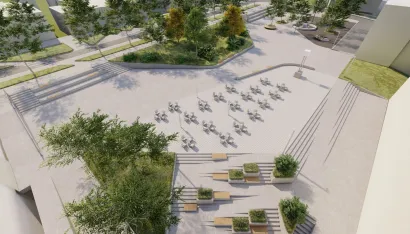 Pogled na novi-stari trg iz zraka/Foto: Poduzetnički centar Garešnica