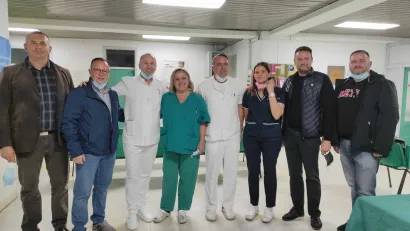 Divna gesta šestero prijatelja obradovala je djelatnike Opće bolnice Bjelovar/Foto: Martina Čapo