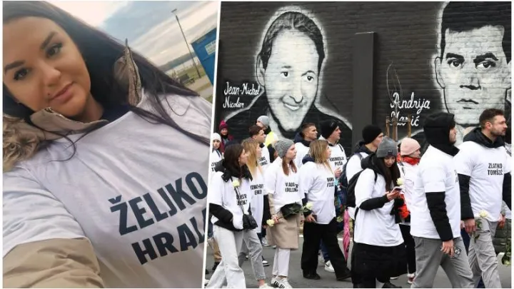 Mladi su jučer u Vukovaru nosili bijele majice s imenima poginulih heroja, a među njima je bila i Sirčanka Nensi Rendić/Foto: Marin Franov/CROPIX, Privatni album