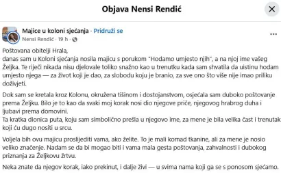 Nensina objava izazvala je lavinu komentara/Foto: Screenshot Facebook
