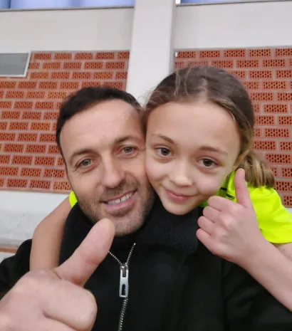 Tata je velika Mihaelina podrška/Foto: Privatni album