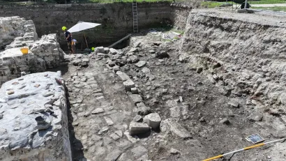 Prijelaz s posljednje kršćanske (lijevo) na prvu osmansku fazu (desno) na utvrdi/Foto: Krešimir Vacek