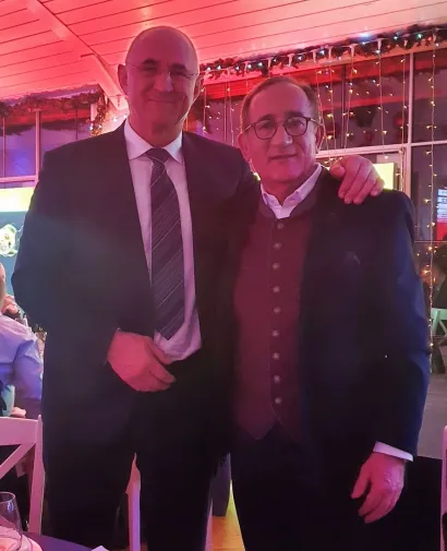 Dinko i bivši izbornik rukometne reprezentacije Lino Červar/Foto: Privatni album