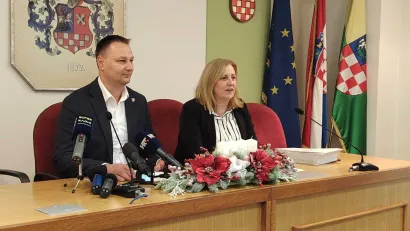 Župan Marko Marušić i pročelnica Andrea Bengez/Foto: Slavica Trgovac Martan