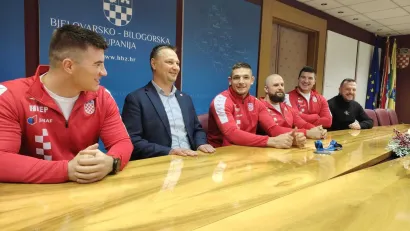 Župam Marušić je čestitao mladom sportašu na velikom uspjehu/Foto: Slavica Trgovac Martan