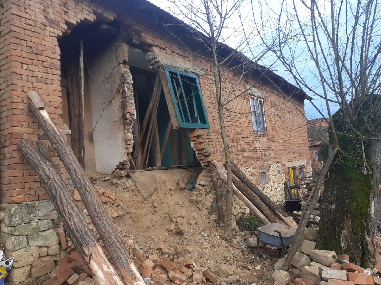 Fotografija: Jedan zid se potpuno urušio/Foto: Općina Đulovac