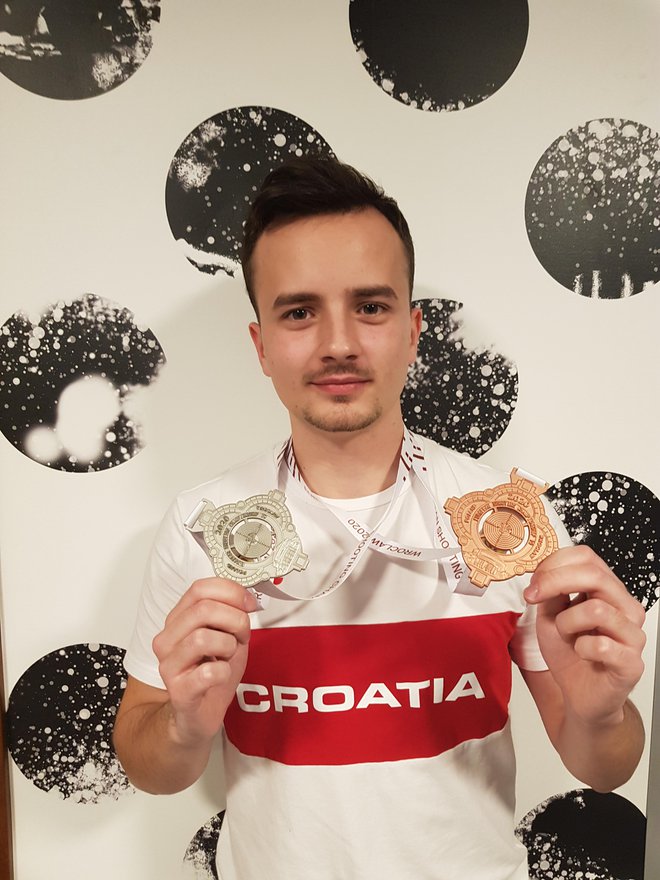 Uspješni Bjelovarčanin sa srebrnom i brončanom medaljom s Europskog prvenstva u Poljskoj/Foto: Privatni album