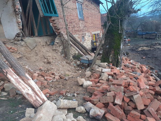 Srećom pa nitko nije stradao kada se zid srušio/Foto: Općina Đulovac