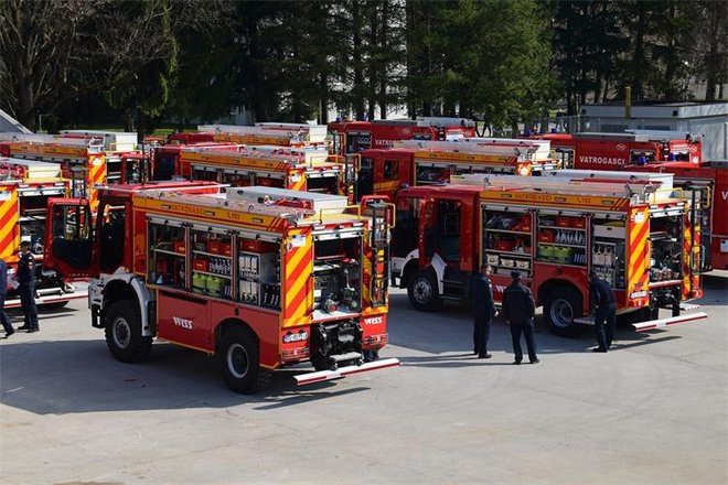 Nova vozila za vatrogasce iz 11 hrvatskih županija/Foto: MUP RH