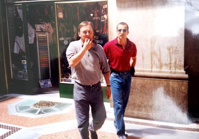Markov otac Vlatko s Brunom Marićem 1998. godine u Milanu/Foto: