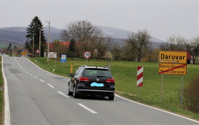 Ograničenje brzine na ulazu u Daruvar iz smjera Zagreba smanjit će se sa sadašnjih 70 km/h na 50 km/h/Foto: MojPortal.hr