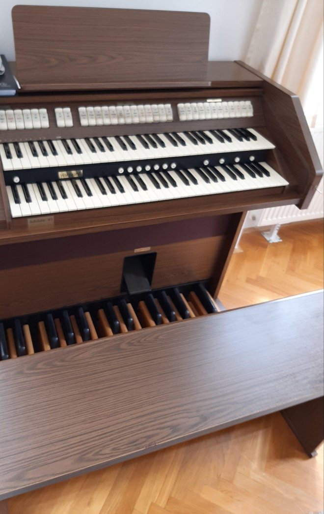 Na ovim se električnim orguljama Filip uči svirati u Glazbenoj školi/Foto: Privatni album