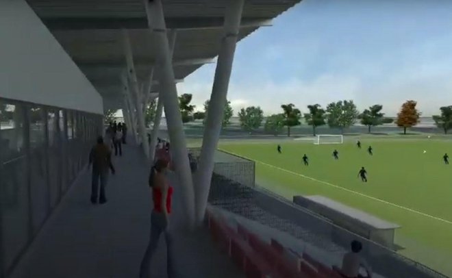 Digitalna simulacija izgleda budućeg Gradskog stadiona Bjelovar