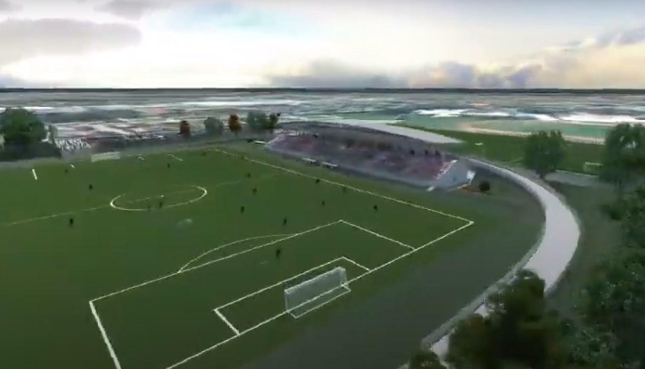 Fotografija: Digitalna simulacija izgleda budućeg Gradskog stadiona Bjelovar