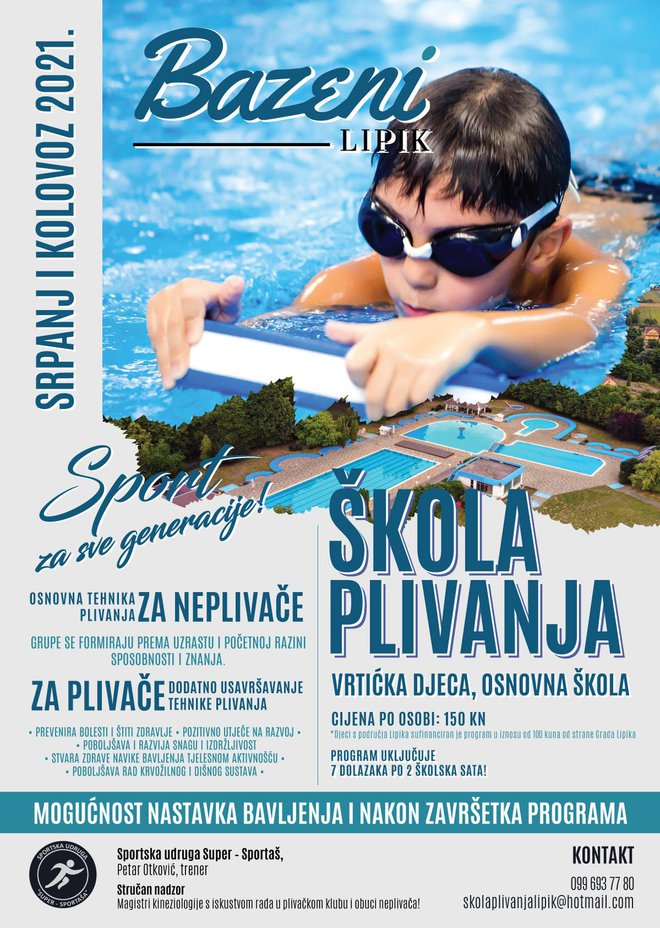 Plakat za školu plivanja