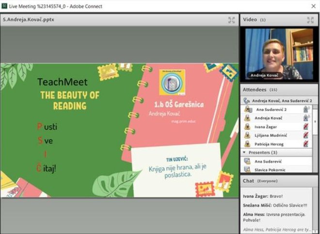 Screenshot videokonferencije tijekom online nastave/Foto: Screenshot