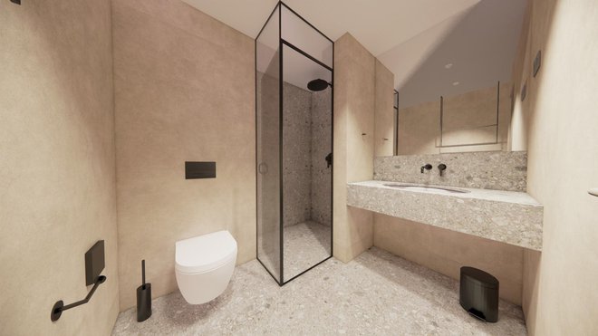 Kupaonica u sobi budućeg hotela DarTherapy