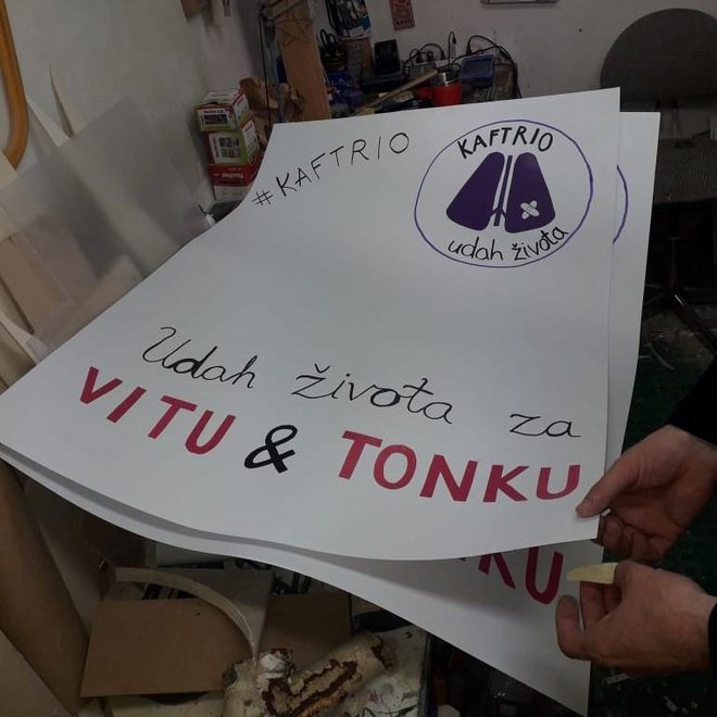 Plakat za akciju "Udah života za Vitu i Tonku"/Foto: Privatni album
