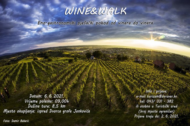 Plakat ovogodišnjeg Wine&Walk/Foto: TZ Daruvar-Papuk