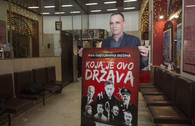 Brešan snimljen u Splitu tijekom promocije njegove komedije "Koja je ovo država"/Foto: Božidar Vukičević/CROPIX