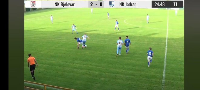 Bjelovarčani su već u petoj minuti vodili 2:0/Foto: Screenshoot Facebook NK Bjelovar
