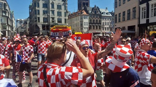 Hrvatski navijači u Kopenhagenu/Foto: MojPortal.hr