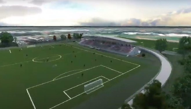 <p>Digitalna simulacija izgleda budućeg Gradskog stadiona Bjelovar</p>
