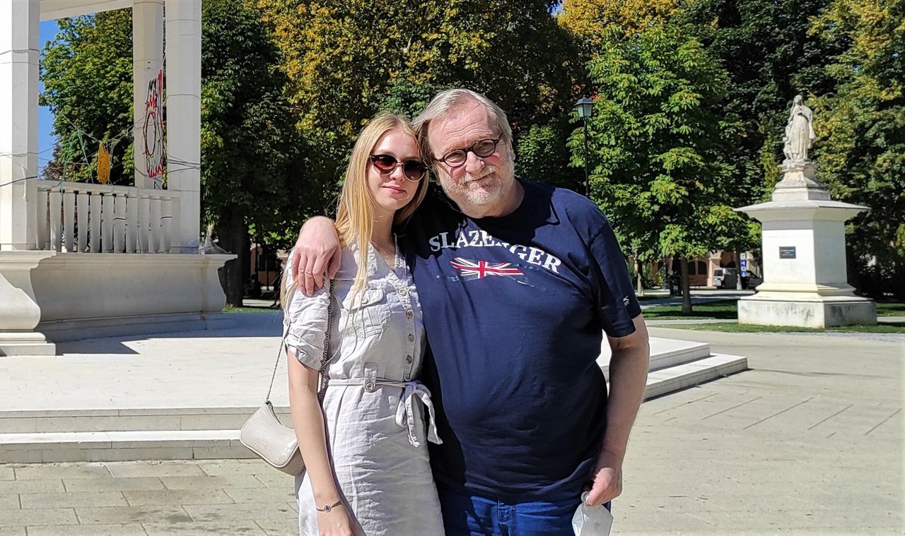 Fotografija: Bogdan Diklić s kćerkom Sofijom koja je ove godine peti put s ocem došla na BOK fest u Bjelovar/Foto: Martina Čapo
