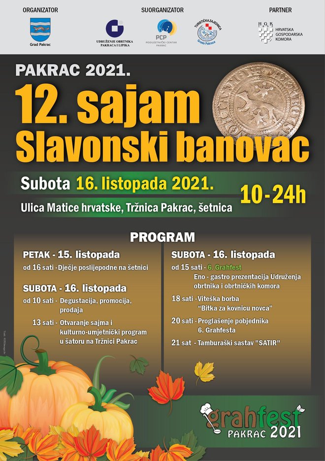 <p>Plakat sa svim detaljima ovogodišnje pakračke omiljene manifestacije Slavonski banovac/Foto: Grad Pakrac</p>
