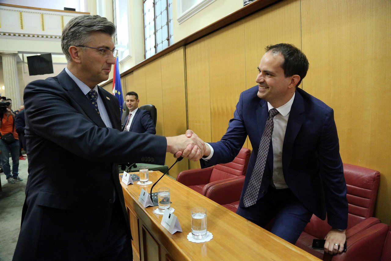 Fotografija: Premijer Andrej Plenkovic i ministar Ivan Malenica/Foto: Davor Pongracic/CROPIX
