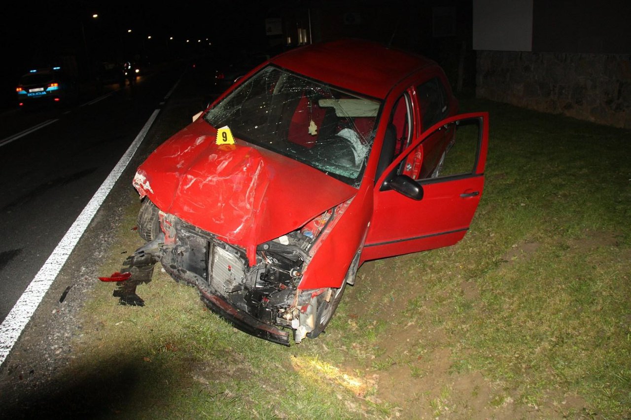 Fotografija: Automobil kojim je upravljala vozačica završio je u jarku/ Foto: PU bjelovarsko-bilogorska
