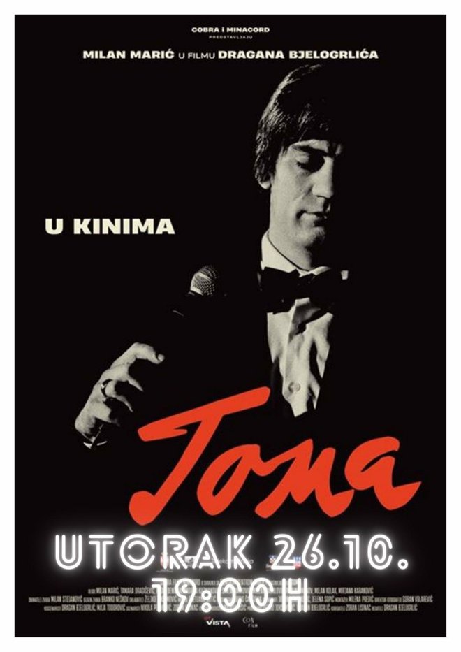 Plakat za film TOMA/ KPD Sloga Pakrac
