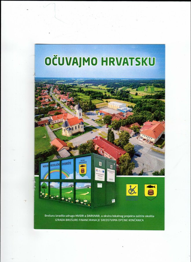 Brošura koja se dijelila učenicima i mještanima Končanice/ Foto: HVIDRA Daruvar
