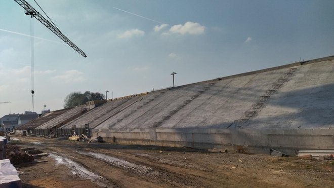 Gradski stadion Bjelovar u izgradnji/ Foto: Deni Marčinković
