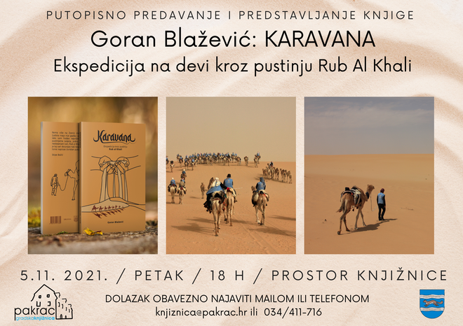 Detalji o putopisom predavanju i promociji knjige Gorana Blaževića/Foto: Knjižnica Pakrac
