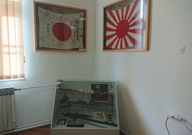 Japanski kutak Muzeja s originalnim zastavama - trofejima iz Drugog svjetskog rata/Foto: Mario Barać
