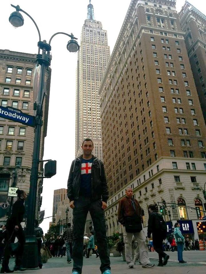 Denis Vlahovac u centru New Yorka/Foto: Privatni album
