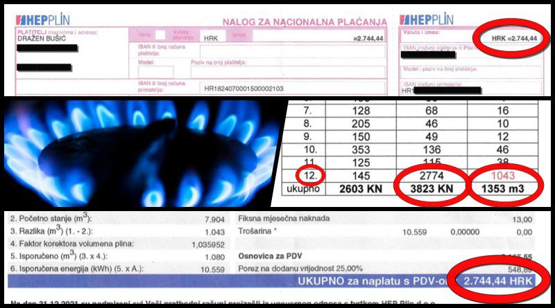 Fotografija: Dražen Bušić ostao je u šoku kada je vidio koliko mora platiti račun za plin za prosinac/Foto: MojPortal.hr (Klikni za povećanje)
