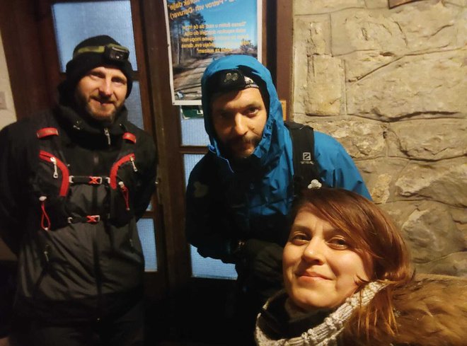 Mladen, Tomislav i Renata na Petrovom vrhu/Foto: Udruga Korak dalje Daruvar
