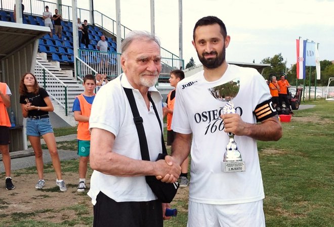 Mladen Nagy i kapetan Hajduka Adriano Baskiera/Foto: Pakrački list
