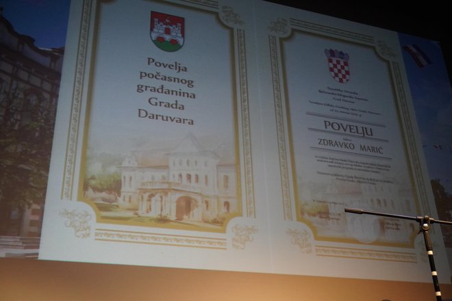Ministar Zdravko Marić danas je proglašen počasnim građaninom Grada Daruvara/Foto: Nikica Puhalo/MojPortal.hr
