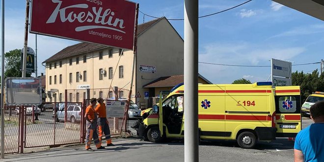 Vozilo Hitne medicinske pomoći zabilo se u ogradu "Koestlina"/Foto: Facebook
